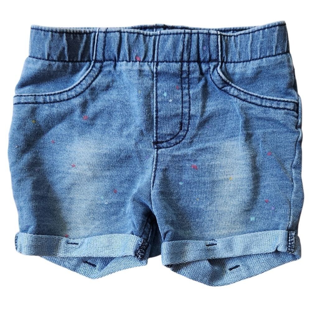 Jumping Beans Girls Rolled Hem Denim Shorts Size 24 months